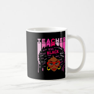 Schwarzer intelligenter Lehrer Afro-Liebe Melanin Kaffeetasse