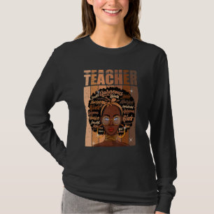 Schwarzer intelligenter Lehrer Afro Liebe Melanin T-Shirt