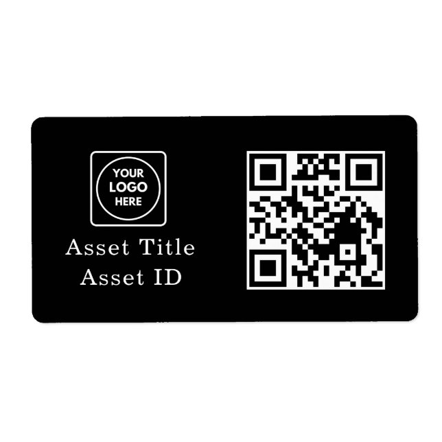 Schwarzer Inventar-QR | Benutzerdefinierter Produk (Vorne)