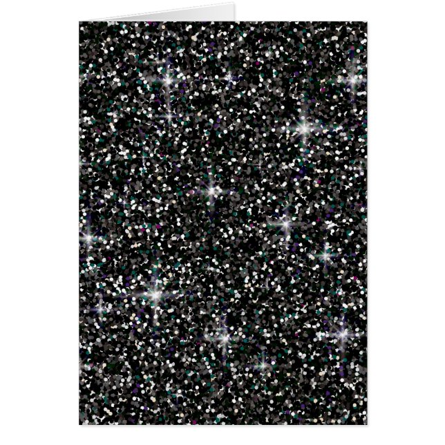 Schwarzer irisierender Glitzer (Vorne)