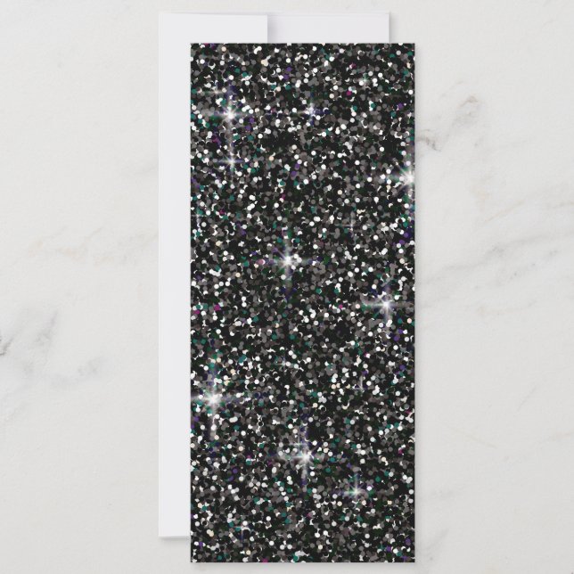 Schwarzer irisierender Glitzer (Vorderseite)