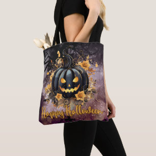 Schwarzer Jack-O' Lantern Friedhof Happy Halloween