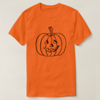 Schwarzer Jack-O-Lantern Pumpkin-Kontur auf Orange