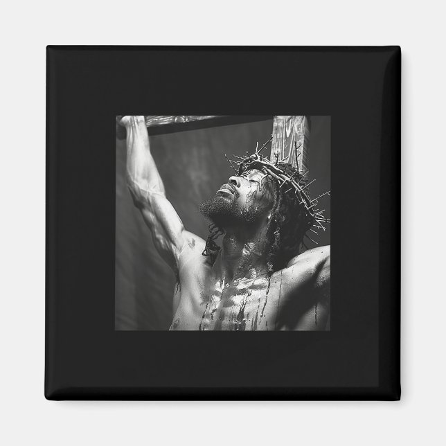 Schwarzer Jesus, Christentum, Kirche, Christus, Je Magnet (Vorne)