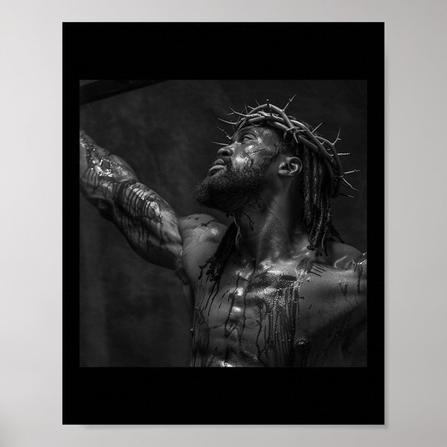 Schwarzer Jesus, Christentum, Kirche, Christus, Je Poster (Vorne)