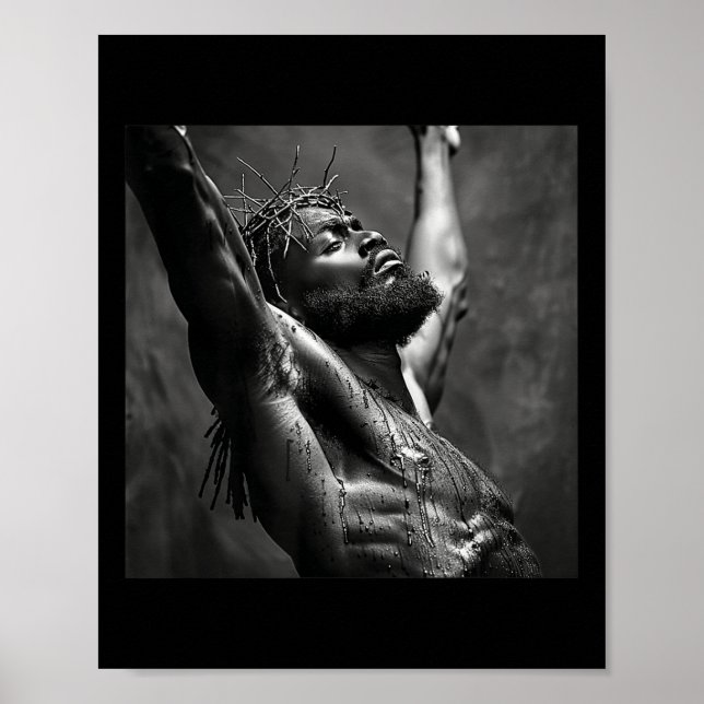 Schwarzer Jesus, Christentum, Kirche, Christus, Je Poster (Vorne)