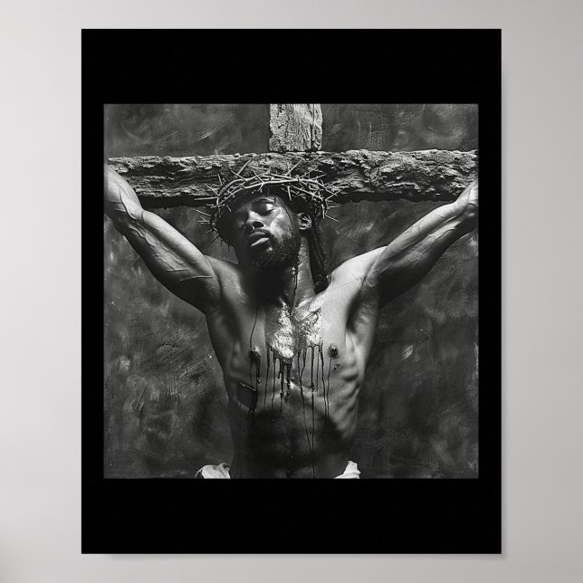 Schwarzer Jesus, Christentum, Kirche, Christus, Je Poster (Vorne)