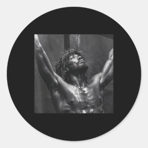 Schwarzer Jesus, Christentum, Kirche, Christus, Je Runder Aufkleber