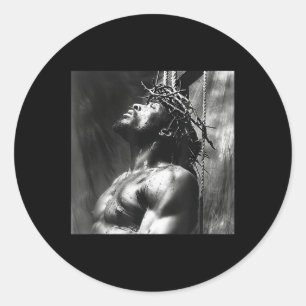 Schwarzer Jesus, Christus, Kirche, Christus, Jesus Runder Aufkleber