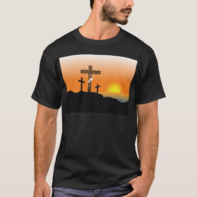 Schwarzer Jesus Christus T-Shirt (Vorderseite)