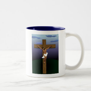 Schwarzer Jesus Christus Zweifarbige Tasse