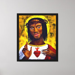 Schwarzer Jesus Leinwanddruck