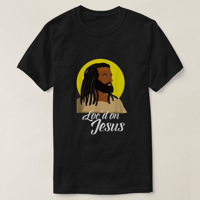 Schwarzer Jesus mit Locations in Afroamerikanisch  T-Shirt (Design vorne)
