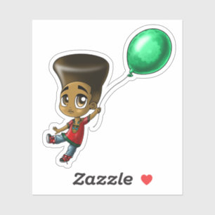 Schwarzer Junge Aufkleber