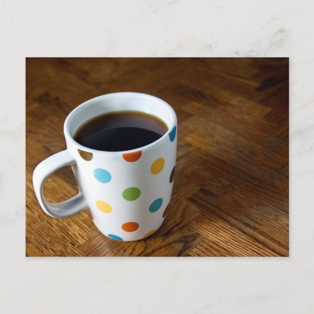 Schwarzer Kaffee 4 Postkarte (Vorderseite)