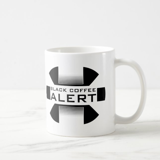 Schwarzer Kaffee-Alarm - Kaffee-Tasse Kaffeetasse (Rechts)