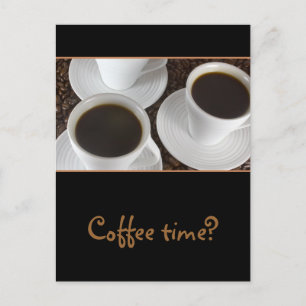 Schwarzer Kaffee Postkarte