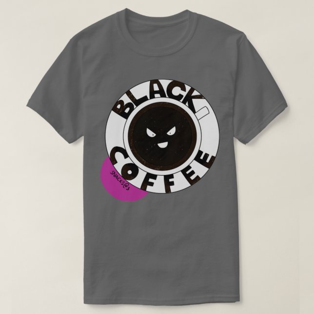 Schwarzer Kaffee T-Shirt (Design vorne)