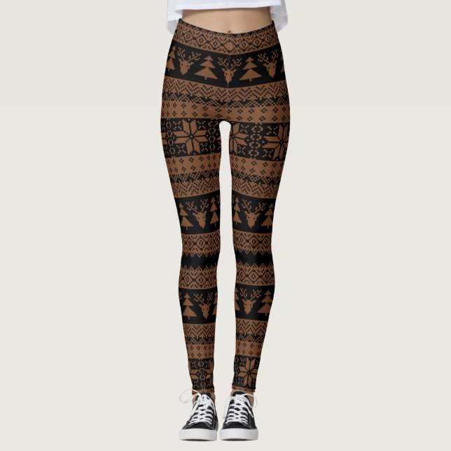 Schwarzer Kaffee-und Leggings (Vorderseite)