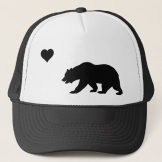 Schwarzer Kalifornien-Liebe-Fernlastfahrer-Hut Truckerkappe