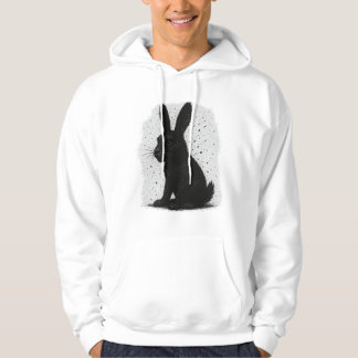 Schwarzer Kaninchenschwanz Hoodie