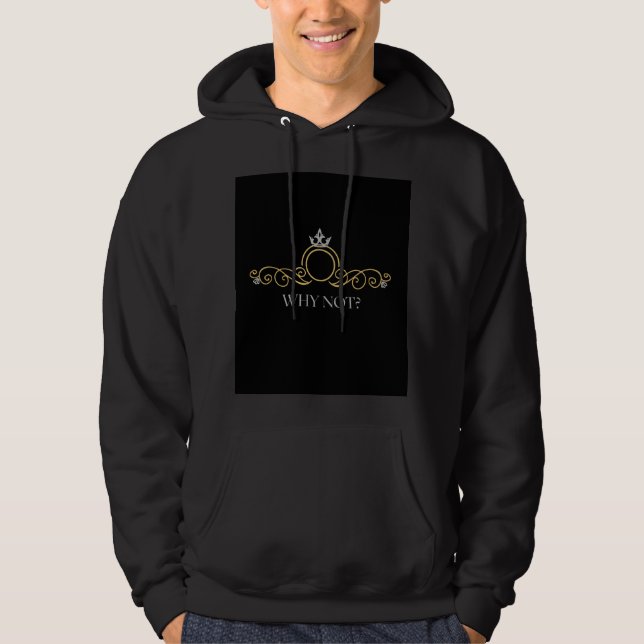  schwarzer Kapuzenpullover Hoodie (Vorderseite)