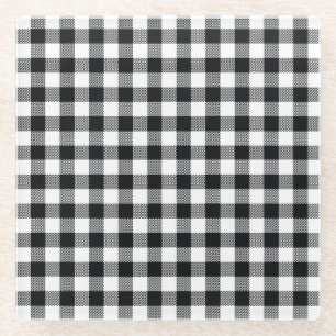 Schwarzer Karo Herbst Untersetzer