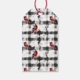 Schwarzer Karo Kardinal Geschenkanhänger