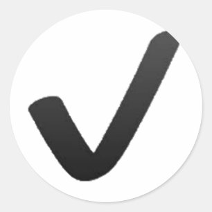 Schwarzer Karo Mark - Emoji Runder Aufkleber