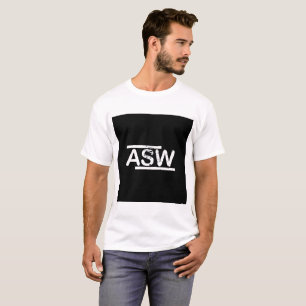 Schwarzer Kasten-Logo-T - Shirt