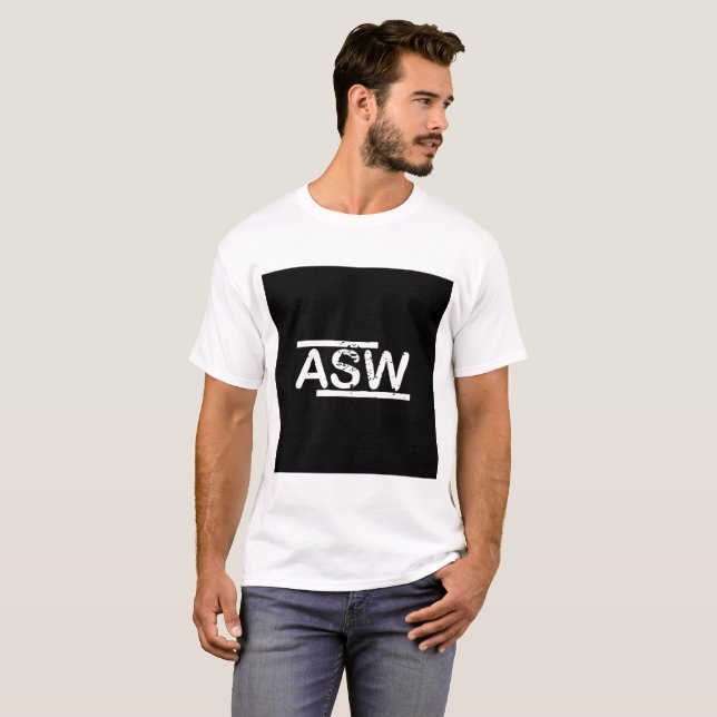 Schwarzer Kasten-Logo-T - Shirt (Vorne ganz)