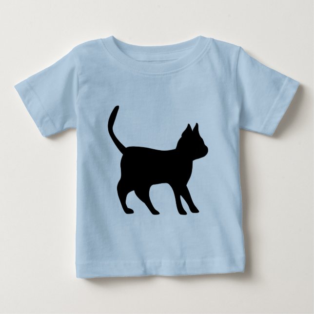 Schwarzer Kater Baby T-shirt (Vorderseite)