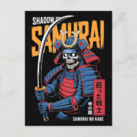 Schwarzer Katze Samurai Japanischer Krieger Vintag