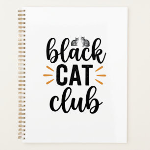 Schwarzer-Katzen-Club Vintage-Katzenliebhaber-Vekt Planer