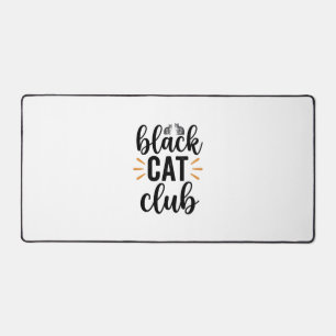 Schwarzer-Katzen-Club Vintage-Katzenliebhaber-Vekt Schreibtischunterlage