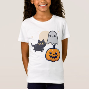 Schwarzer Katzengast mit Kürbiskeim laufen T-Shirt