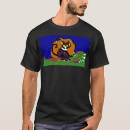 Schwarzer Katzenkürbis Herbst T-Shirt