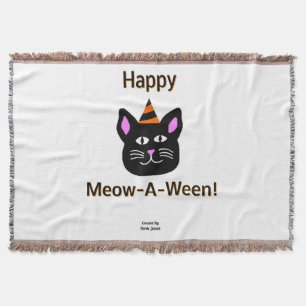 Schwarzer Katzenwurm-A-Ween-Katzenblanket Decke