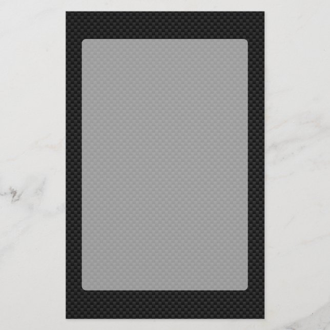 Schwarzer Kohlefaserdruck Briefpapier (Vorderseite)