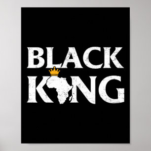 Schwarzer König Afrikanische Karte Schwarzer Stolz Poster