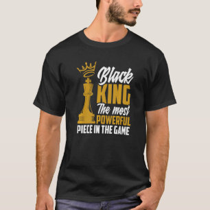 Schwarzer König das mächtigste Stück in Game Afro T-Shirt