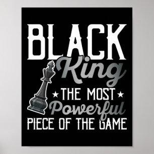 Schwarzer König Die Mächtigste Figur Im Spiel Männ Poster
