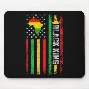 Schwarzer König Melanin Afrikanisch-Amerikanische Mousepad