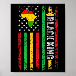 Schwarzer König Melanin Afrikanisch-Amerikanische  Poster