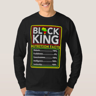 Schwarzer König Melanin Papa Vatertag Männer Vater T-Shirt
