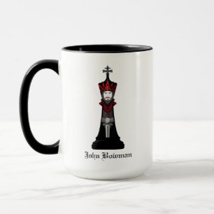 Schwarzer König / Personalisierter Name Tasse