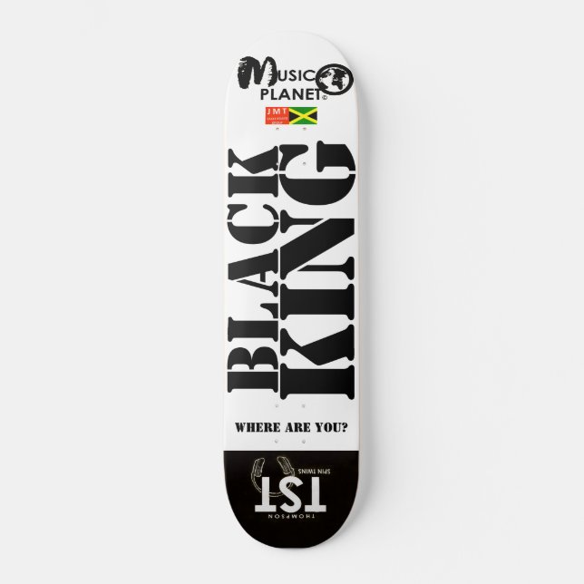 SCHWARZER KÖNIG Skateboard (Vorderseite)