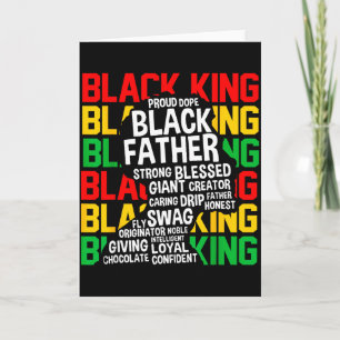 Schwarzer König stolzer schwarzer Vater Afrikaner Karte