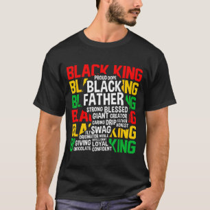Schwarzer König Stolzer schwarzer Vater Afrikanisc T-Shirt