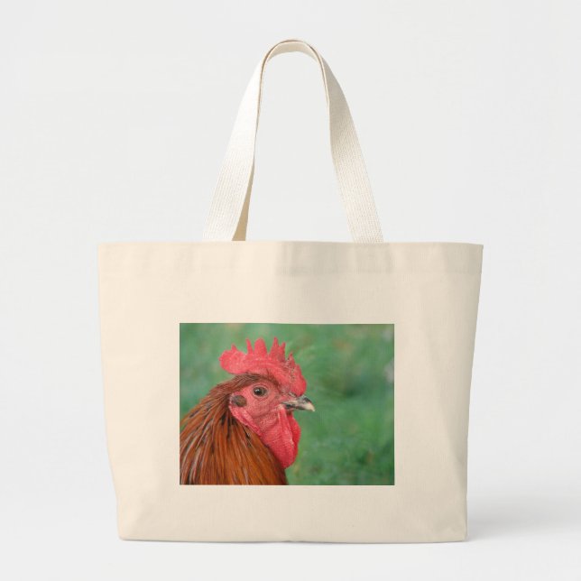 Schwarzer Koran-Maran-Rooster Jumbo Stoffbeutel (Vorne)
